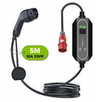 3 Phase Portable EV Charger | Type 2 to 32A CEE | 10A to 32A Variable | 22kW | 5 Metre - Third Rock Energy
