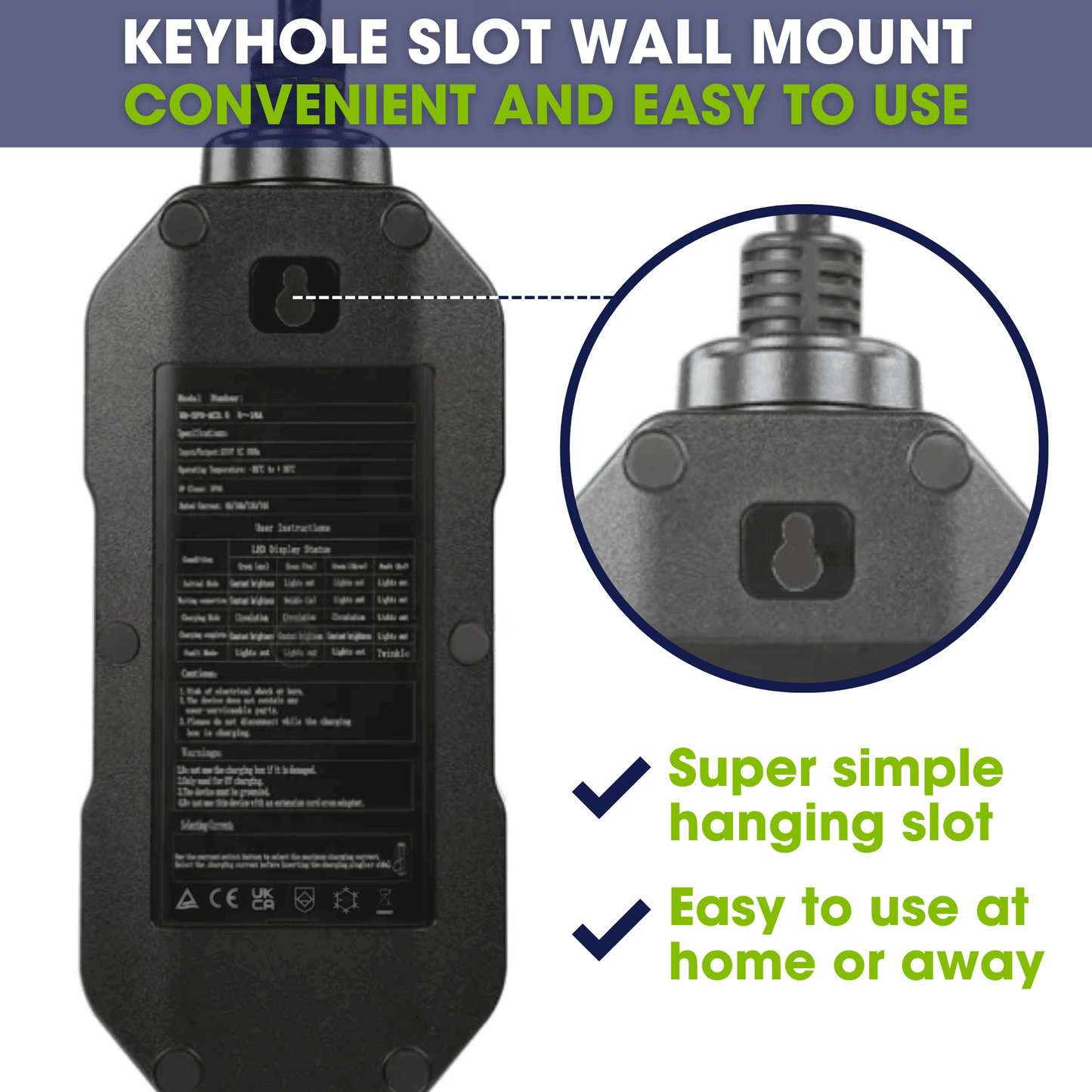 Type 2 to Commando Plug | EV Portable Charger with 12 hour Time Delay | 6A to 32A Variable | 7.4kW | 5 Metre - Third Rock Energy