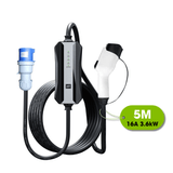 Type 1 to Commando Plug | EV Portable Charger | 8A to16A Variable | 3.6kW | 5 Metre - Third Rock Energy