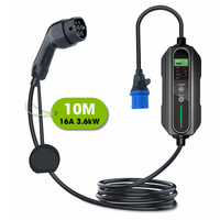 Type 2 to Commando Plug | EV Portable Charger | 6A to 16A Variable | 3.6kW | 10 Metre - Third Rock Energy