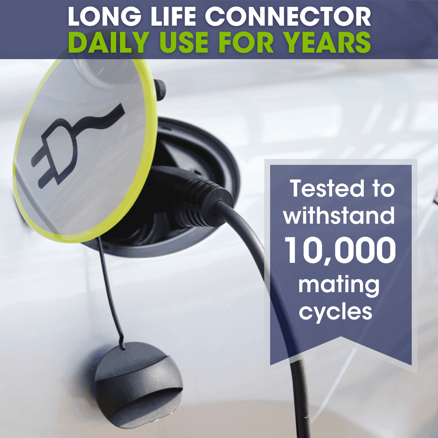 Type 2 to 16A Commando Plug, Portable EV Charger, 6A - 16A Variable, 3.6kW, 10 Metre - Third Rock Energy