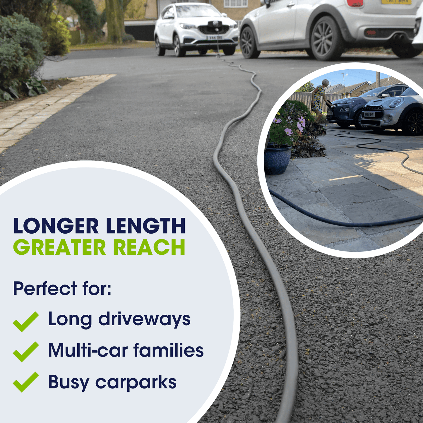 Type 2 to Type 2 EV Charging Cable | Single Phase | 32A | 7.4kW | 10 Metre | Black - Third Rock Energy