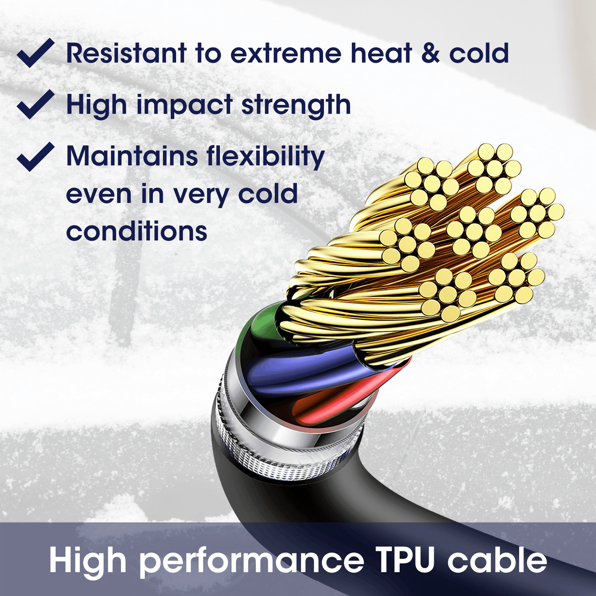 Type 1 to Type 2 EV Charging Cable | Single Phase | 32A | 7.4kW | 5 Metre - Third Rock Energy
