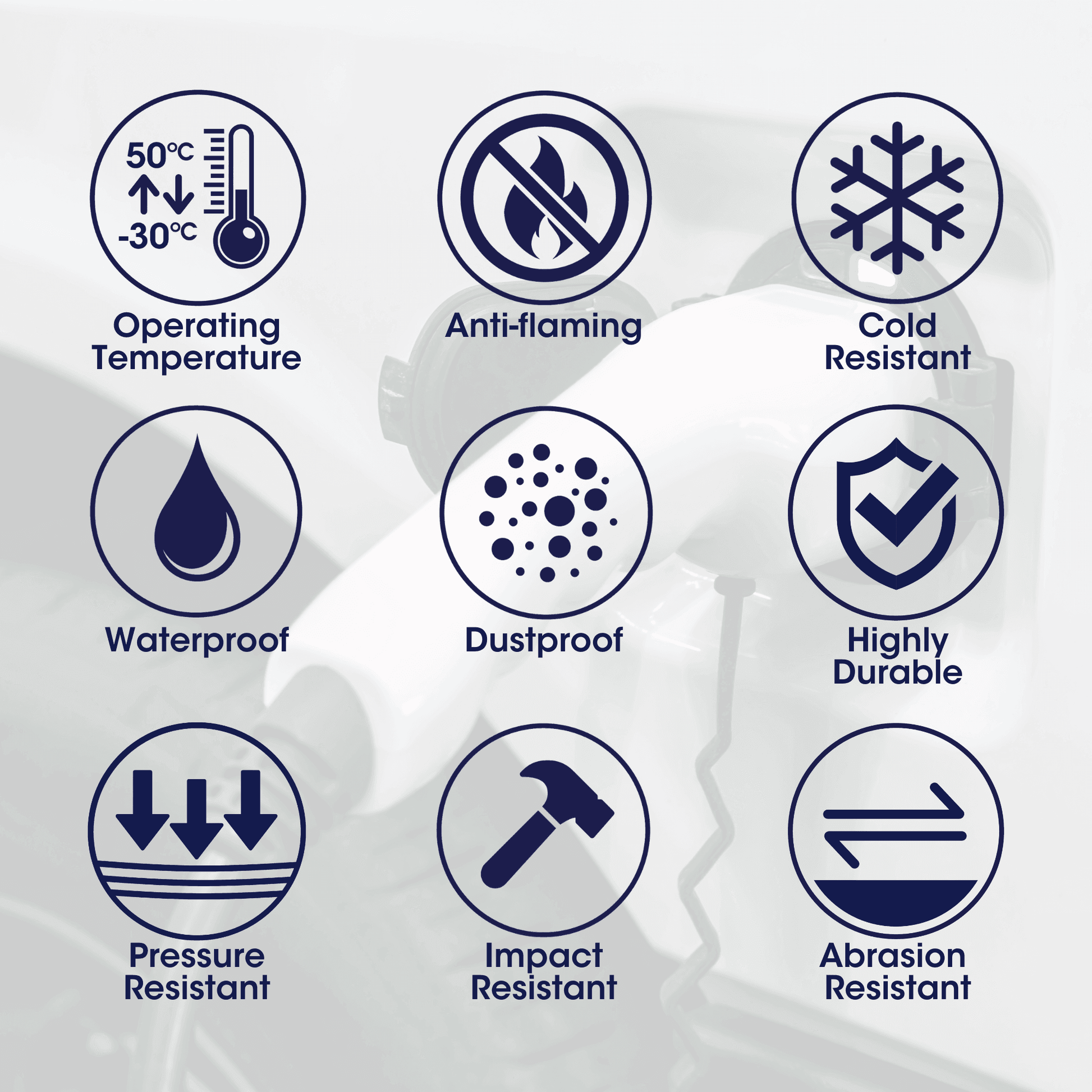 Type 1 to Type 2 EV Charging Cable | Single Phase | 32A | 7.4kW | 5 Metre - Third Rock Energy
