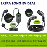 Type 2 longer leads deal - 1 x 10M 13A portable charger + 1 x 15M Type 2 to Type 2 single phase cable
