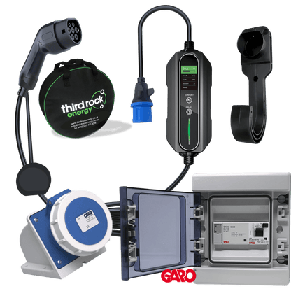 32A_single_phase_EV_charger_Bundle_with_32A socket_and_GARO_PEN_fault_protection unit