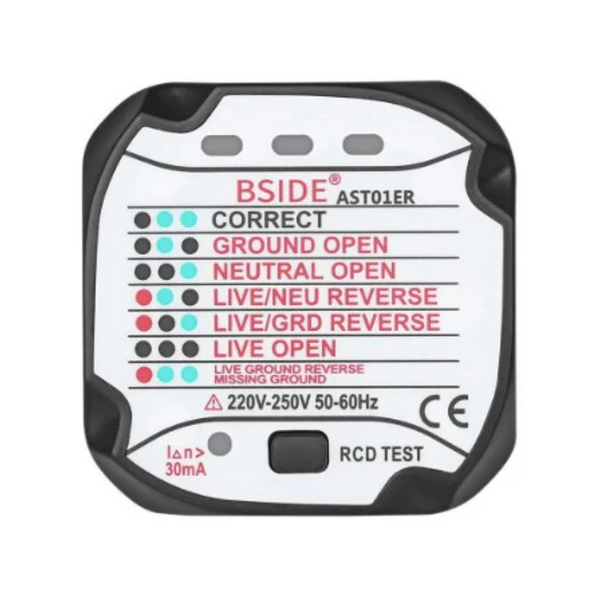 13A UK socket tester with RCD test function