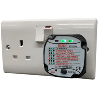 13A UK socket tester with RCD test function