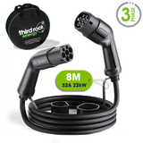 Type 2 to Type 2 EV Charging Cable | Three Phase | 32A | 22kW | 8 Metre | Black - Third Rock Energy