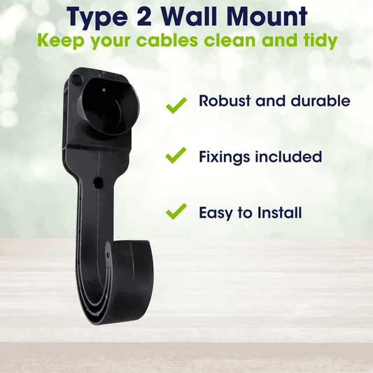 Type 2 EV Charging Cable Wall Mount - Third Rock Energy
