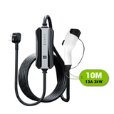 Type 1 to UK 3 Pin Plug | EV Portable Charger | 6A to 13A Variable | 3kW | 10 Metre