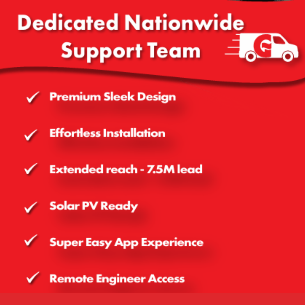 Garo GEV 7.4L Home EV Charging Unit 7.4kW Tethered 7.5m Cable - Third Rock Energy