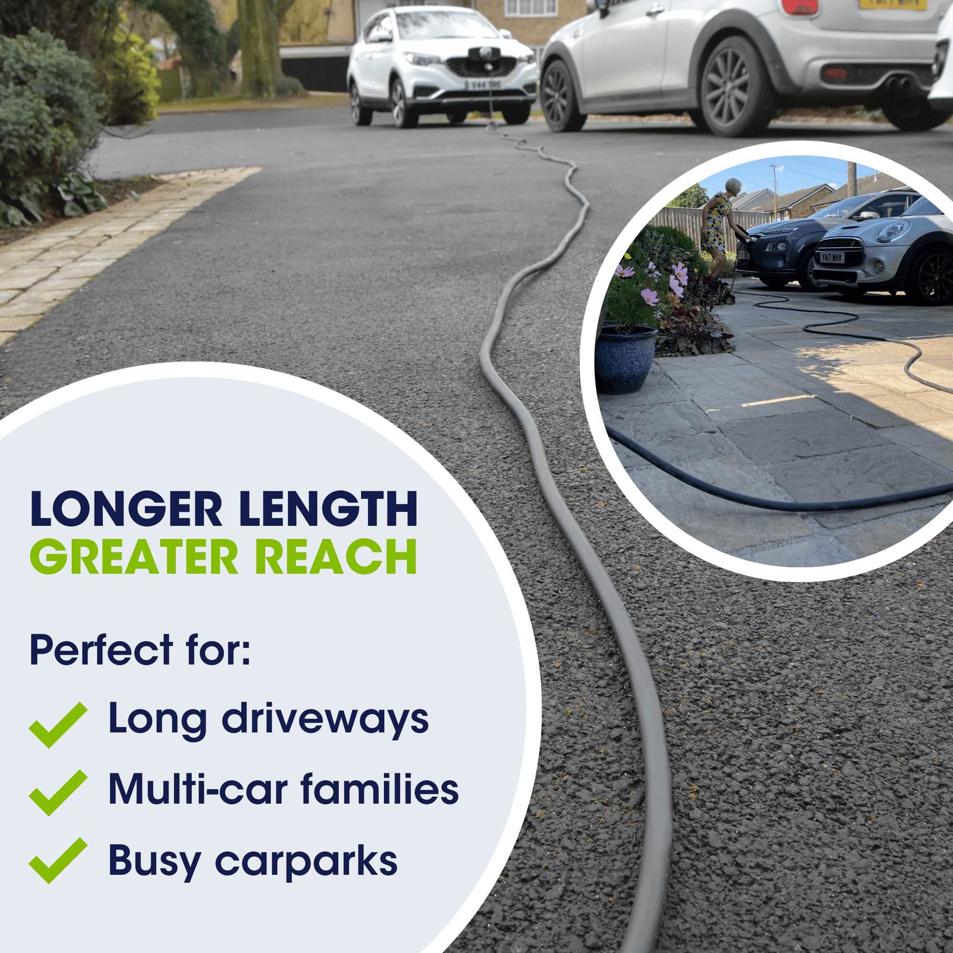 Type 2 to Type 2 EV Charging Cable | Single Phase | 32A | 7.4kW | 10 Metre | Black - Third Rock Energy